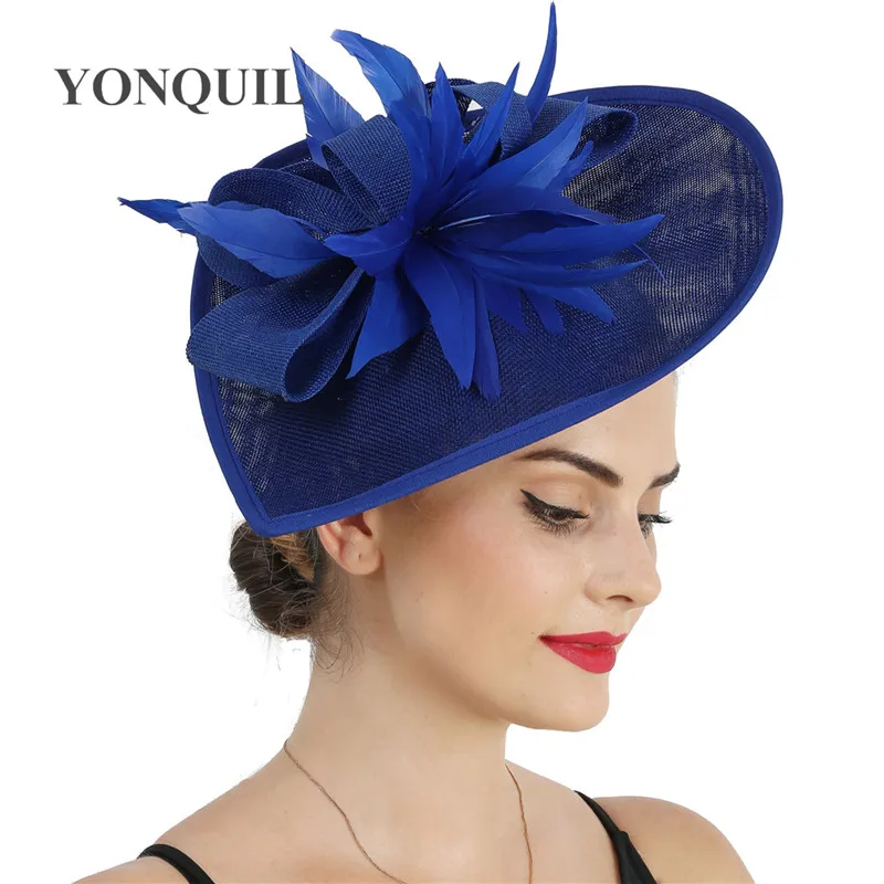 Elegant Hot Pink Wedding Hat Fascinator Bridal Headpiece Fashionable Millinery Headband for Women Party Dinner Derby Cocktail