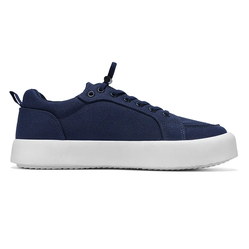 

[LANG YUN] Men's Black Canvas Shoes 45 46 Breathable Fashion Casual Sports Shoes