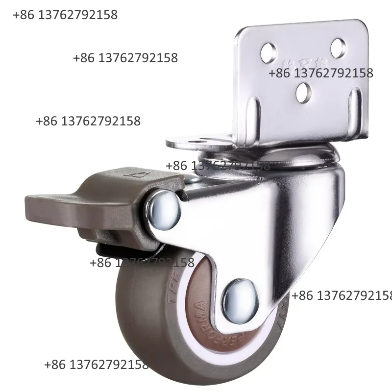 4Pcs Soft Rubber Quiet Swivel Caster Wheels Baby Crib Bed Trolley Roller Furniture Replacement Hardware Accessories view 3