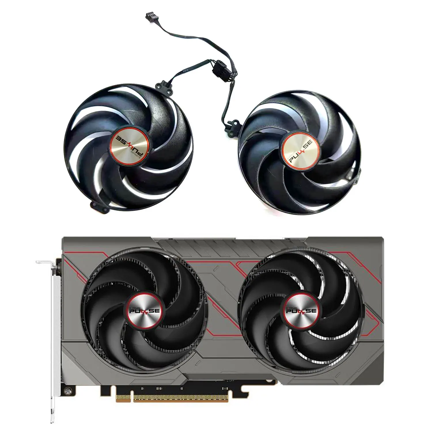 Cooling Fan 4PIN 90MM CF9015U12S Sapphire METAL Alloy Pulse RX 9060 XT 16GB GPU Graphics Card