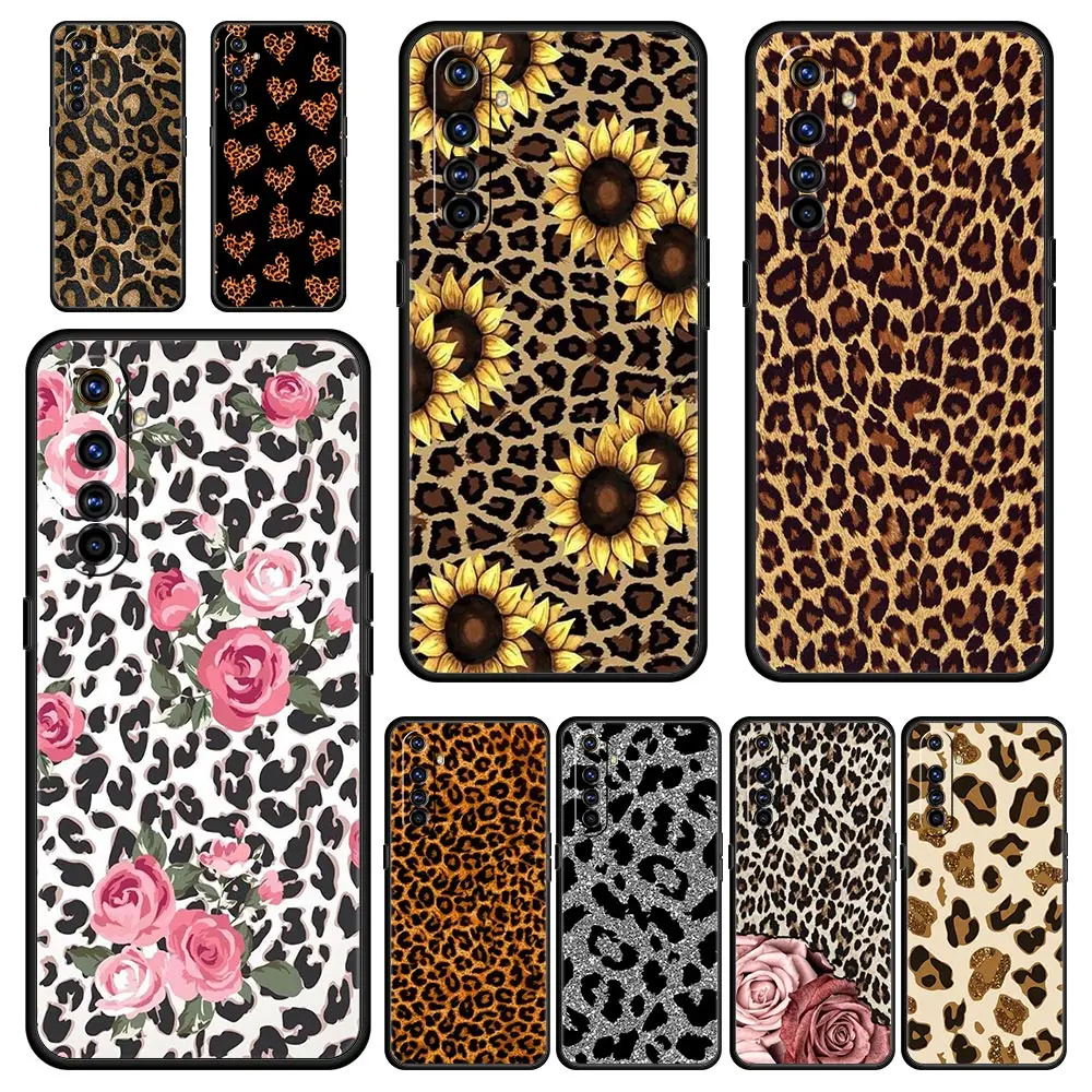 For Realme 10 9 8 5G 7 6 GT2 Pro Plus 9i 8i C21 C11 C25 C35 Tiger Leopard Print flower Phone Case For Realme GT Neo 2 3 3T Cover