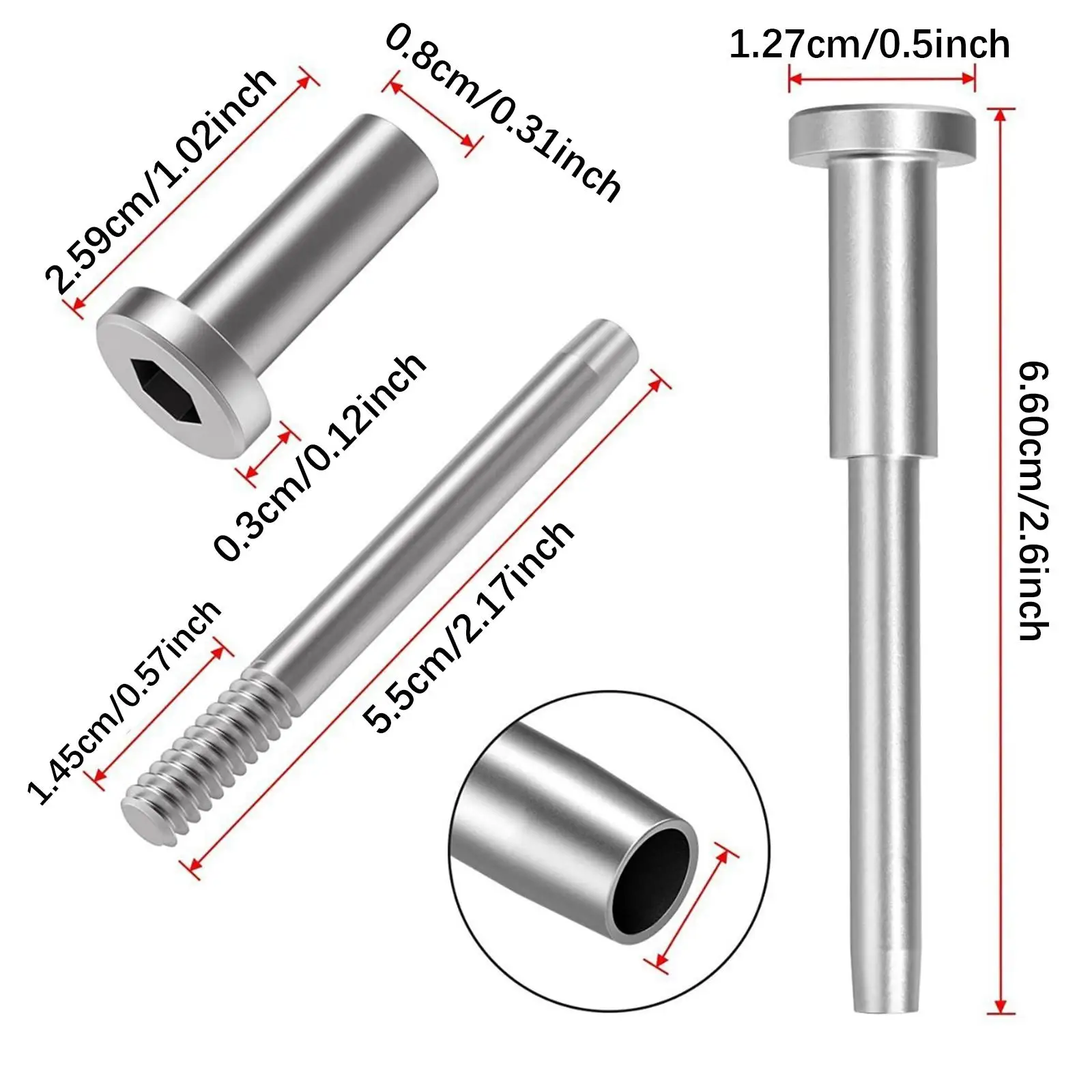 Stainless Steel Invisible Connector Swage Stud End Cable Railing Kit for Wood Metal Post and Outdoor Projects
