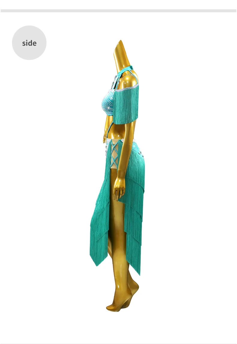 Bauchtanz-Outfit Orientalisches Kostüm Unterrichtskleidung Bauchtanzkleid Damen Abendrock Benley Mädchen Übungskorsett Tanzkleidung – Detail 9