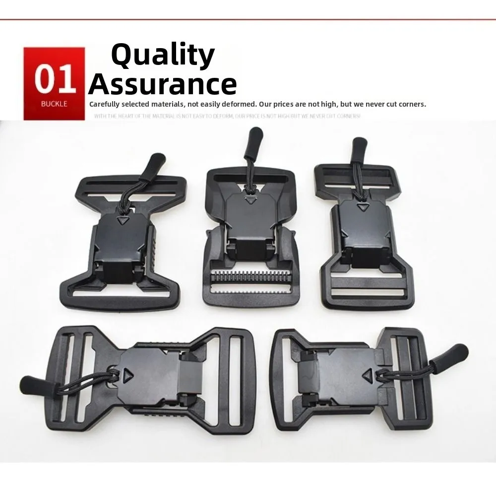 New 20mm 25mm 32mm 38mm Magnetic Release Buckle Plastic With Handle Quick Side Buckle Black Backpack Bags Strap Clip