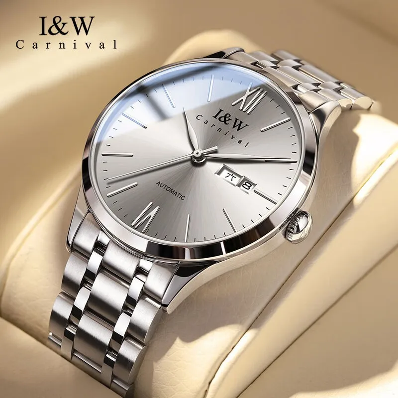 

Iw Carnival For Mens Watch Japan Miyota Automatic Mechanical Steel Wristwatch Date Week Sapphire Male Business New Reloj Hombre