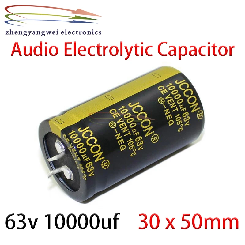 

20pcs 30x50mm 63v 10000uf black Audio Electrolytic Capacitor For Hifi Amplifier Low