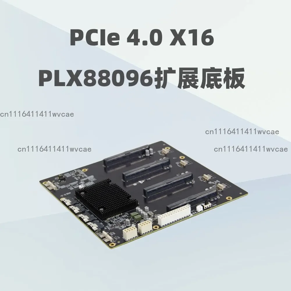 PLX88096 PCIe 4.0 GPU Backplane 4-Card Expansion Riser Board 65mm Width for Mining Server AI Computing High-Density Module