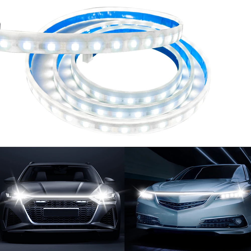 12V Scan Starting Led Hood Light Car Under Dynamic Led Car Hood Lights Daytime Running Lights Auto  Under Hood Car Assecories