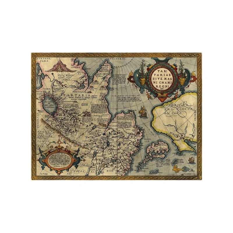 レトロな世界地図のキャンバス絵画,ヴィンテージのポスター,壁の芸術の写真,リビングルーム,家の装飾,不織布カード,150x100cm