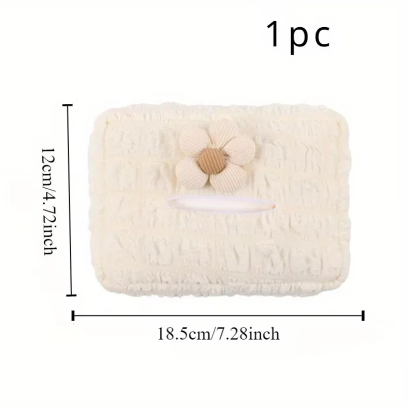 1Pc Car Tissue Box Puff Fabric Tissue Box Car Seat Back Armrest Paper Box Type Tissue Bag Car Interior Decoration Accessories