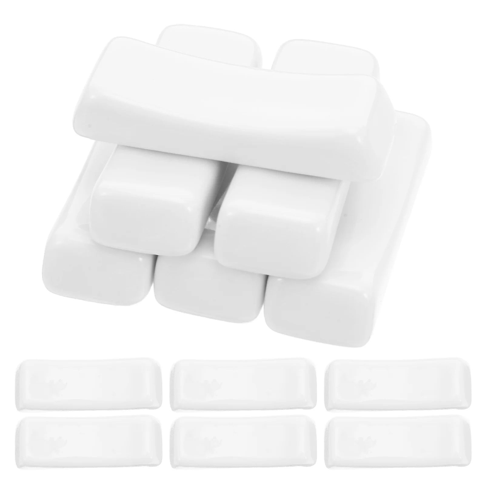 

12Pcs Pure Color Ceramic Chopstick Holders Sturdy Material Practical Solution for Family Meals Desktop Fork Rest