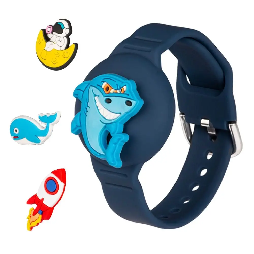 Silicone Bracelet Replacement Cartoon Wristband Decorative Patterns Waterproof Tracker Case Bracelet Holder for Apple AirTag