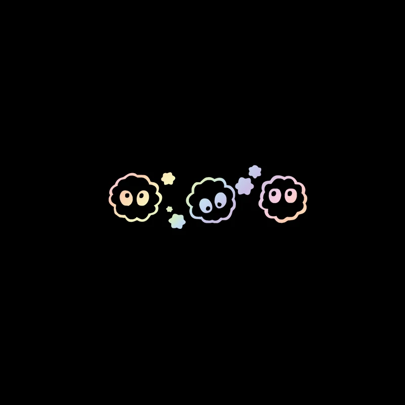 Japanese Anime Soot Sprite Inspired Waterproof Vinyl Car Stickers for Rearview Mirror Exterior Decor Accessories
