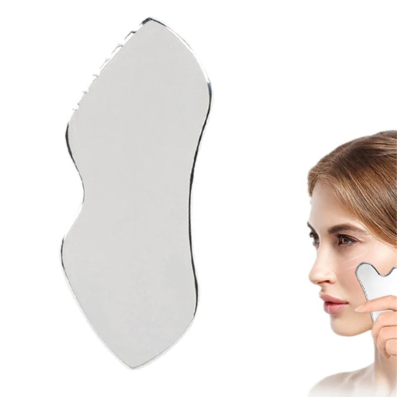 

Stainless Gua Sha Tools Steel Scraping Massage Tool Facial Massage Tools For Relaxing Soft Tissue, Reduce Head, Neck, Back Pain