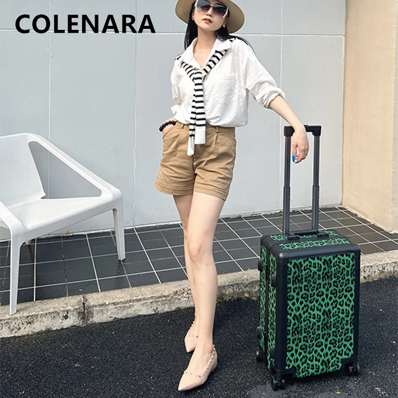 COLENARA Cabin Suitcase PVC Boarding Case Large Capacity Trolley Case 20