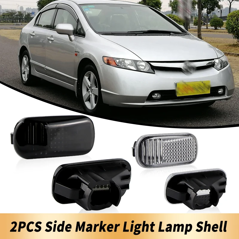 

2PCS Only Shell No Bulbs Side Marker Light Cover Plug And Play For Honda Integra DC5 Type R Models 2002-2006 OEM#34301-S5A-013