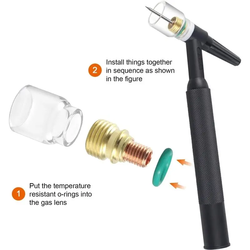TIG For WP-9/20/25 Body Lens Welding Torch Kit, 1 Set Accessories Strong Convenient Design