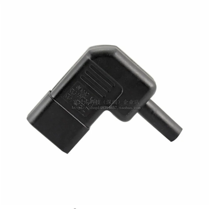 Jcd 1 pçs de alta qualidade iec 320 c14 90 graus ângulo fewirable conector macho plug adaptador aprovação ul