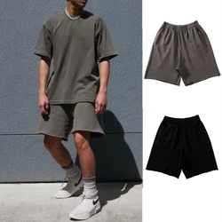 Short de sport en coton pour hommes, survêtement de musculation imprimé, short de fitness, jogging, gymnases, Kanye Grey West Shorts