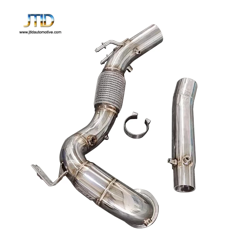 

High flow catless exhaust downpipes for VW VolksWagen GOLF MK8 GTI 2.0T 304 Stainless Steel Car Assecories Escape