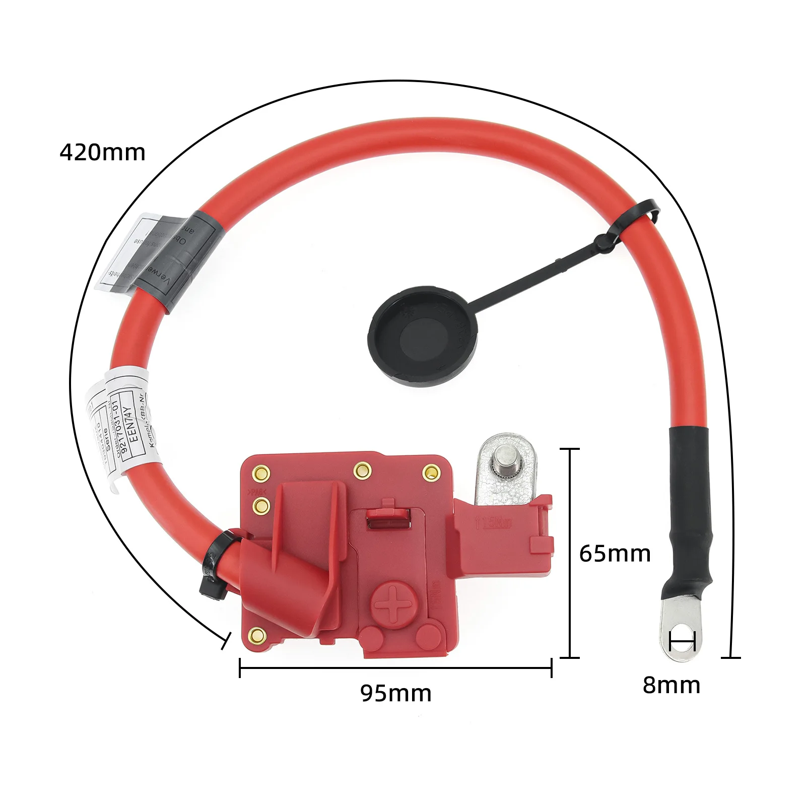HD 1pc Cable positivo Cable de batería Protector de sobrecarga Terminal de Cable 61129217031 Ajuste para BMW E90 E91 E92 E82 E88 X1 E84
