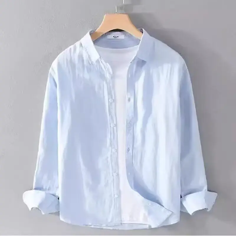 

Linen Long Sve irt Men's Thin Loose Casual Busin Base irt Breathable Casual irt Comfortable Spring Season Wear