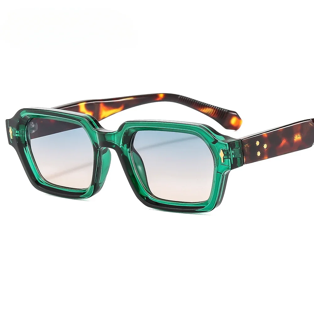 New Fashion Square Sunglasses for Men and Women, Modern Design, Retro Sunshade Mirrors, Colorful Color Blocked Sunglasses