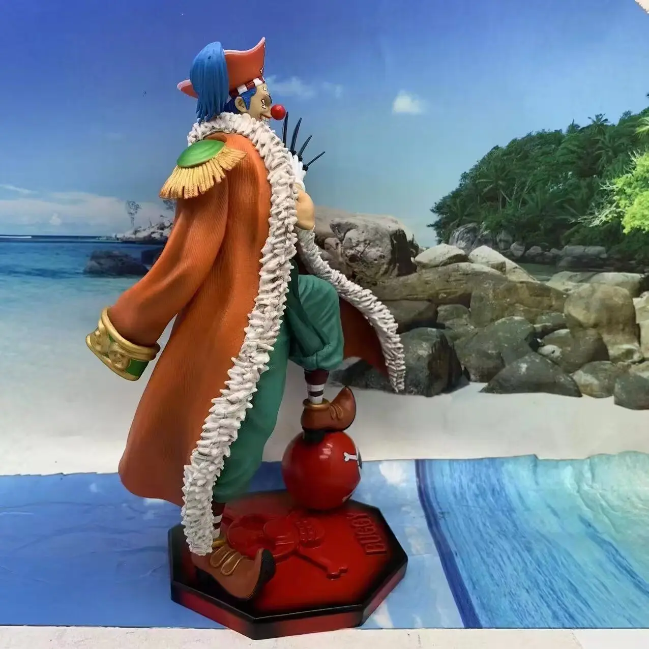 26cm One Piece Anime Figure Four Emperors Clown Buggy Figures PVC Statue Model Collection Desktop Decoration Children Toys Gift