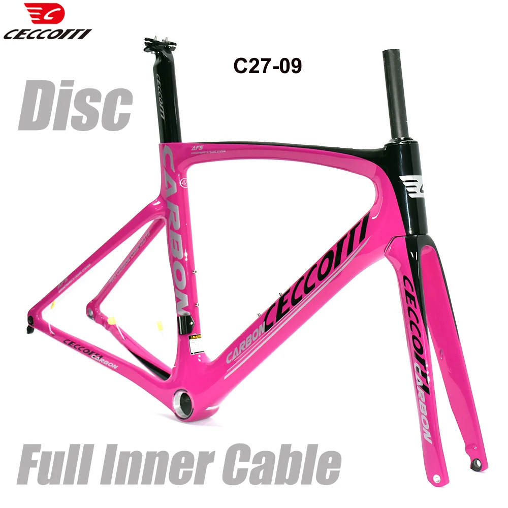 CECCOTTI-Carbon Frame with Hidden Cable, Bicycle Framework, Disc Brake Factory Price, Newest