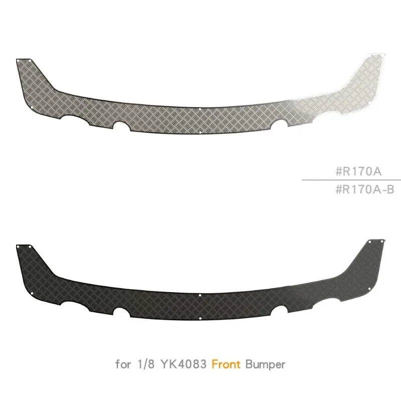 RC Car YK4083 front bumper and rear bumper metal anti-skid plate for 1/8 RC Crawler R170A R170K Parts