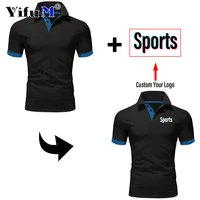 Company Personal Business Short Sleeve Polo Design Printing Logo Casual Men And Women Lapel Cotton Slim Fit Shirt Custom T Shirt 2