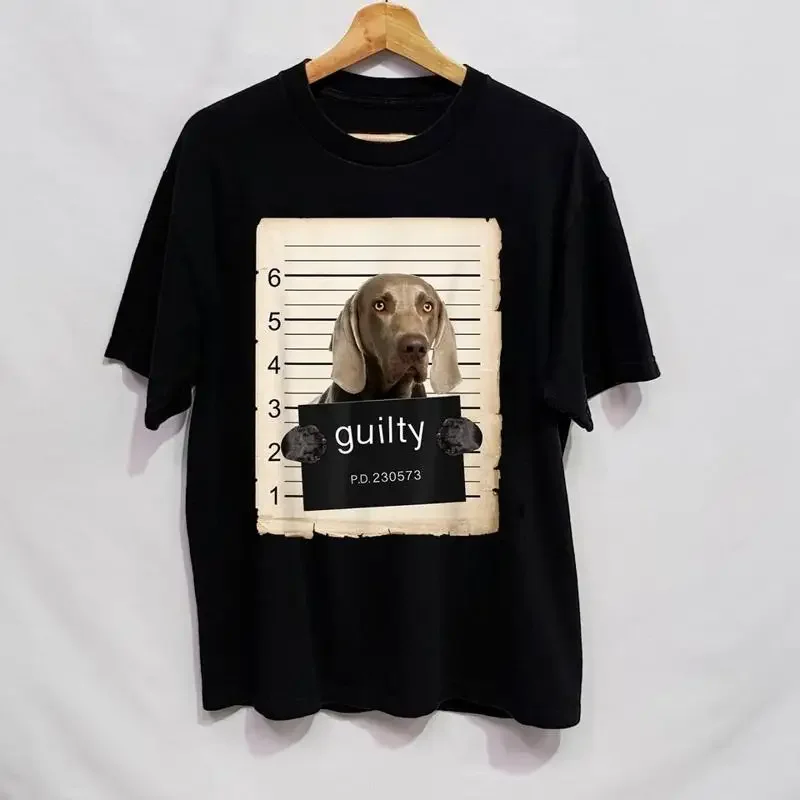 Мужская футболка William Wegman Dog, черная, с коротким рукавом, все размеры