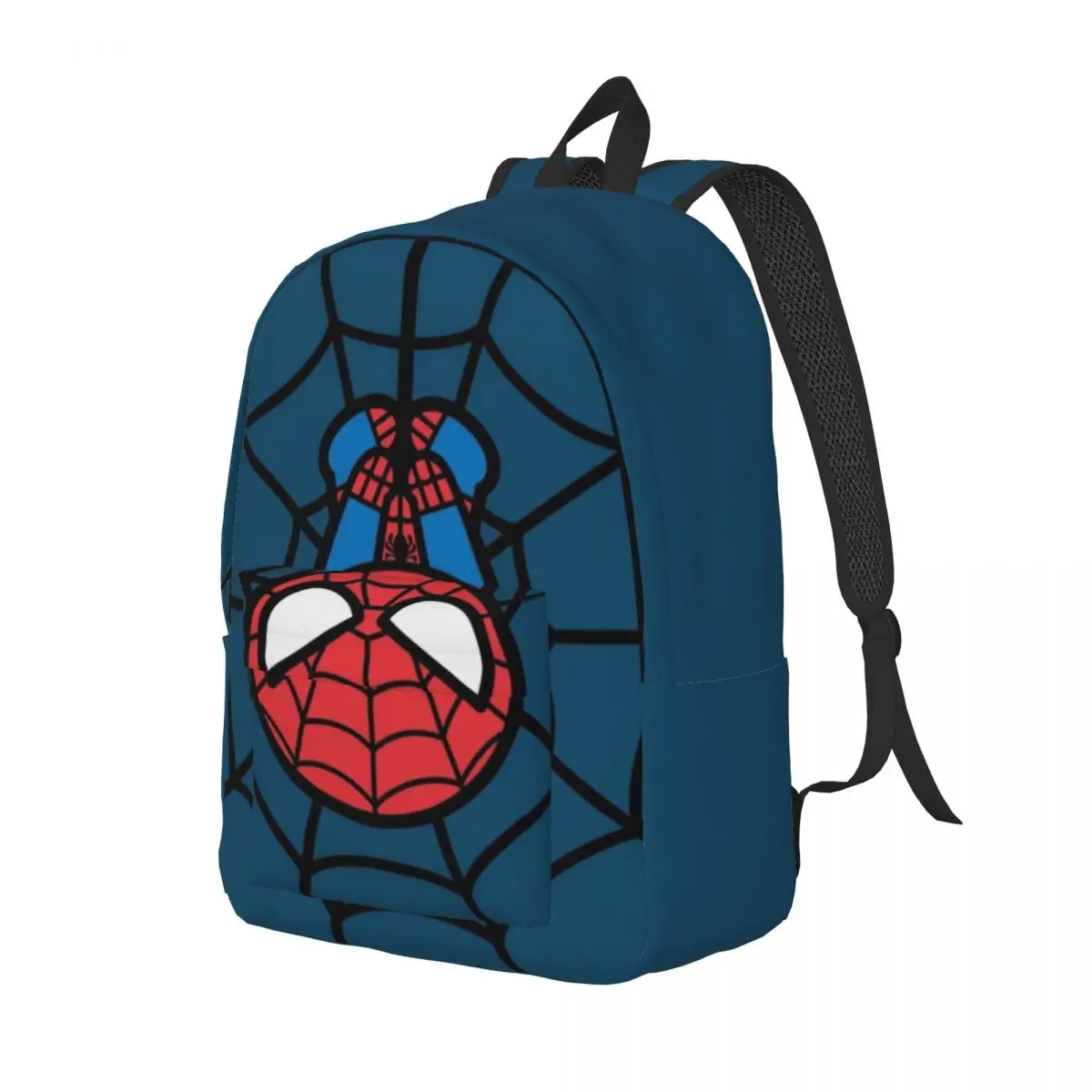 Custom Kawaii Spider Man Hanging Upside Down Canvas Backpacks Men Women Casual Bookbag for College School Spiderman Bags