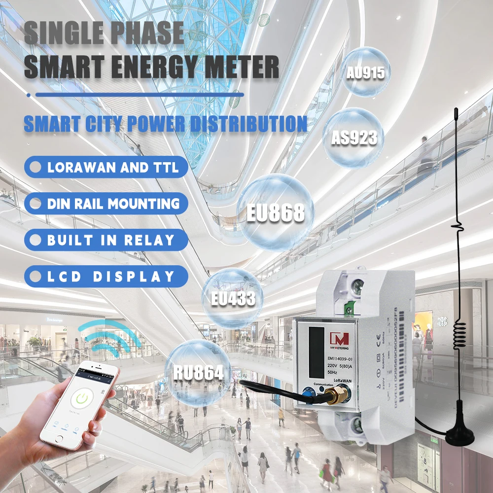 Imagem -04 - Medidor de Protocolo de Comunicação Lorawan Lora Wan Monofásico Lorawh Em11403901 02 Módulo Kwh
