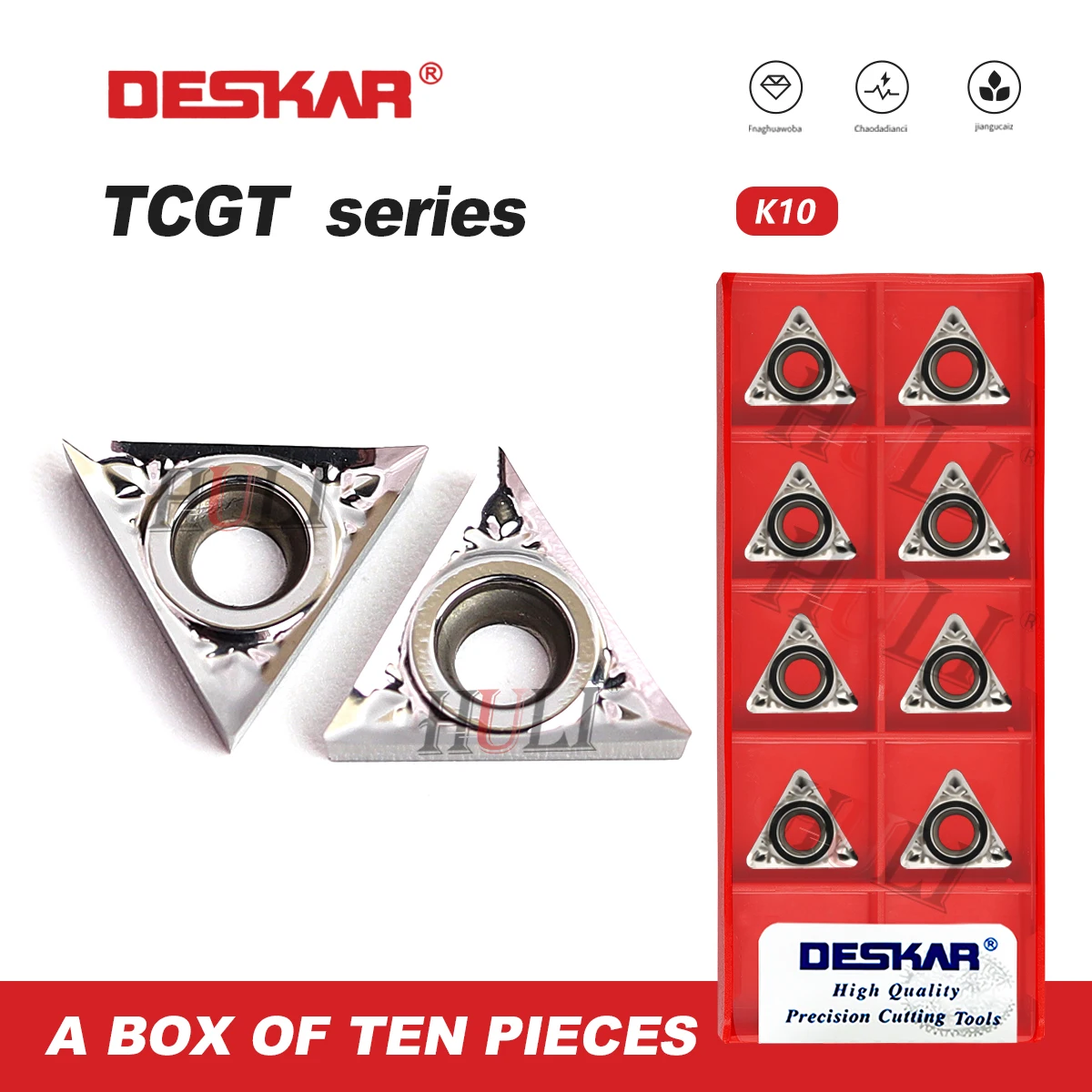 

TCGT090202-AL /090204 / 110204 / 110202/16T302 /16T304 Серия TCGT DESKAR 100% Оригинальные токарные пластины для станков с ЧПУ