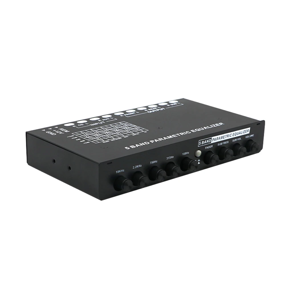

5 Band Car Equalizer Multifunctional Car Audio EQ Tuning Crossover Amplifier Parametric Equalizer Car Audio Equalizer