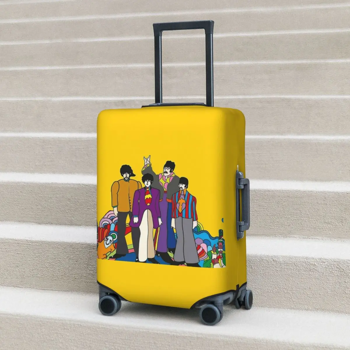 غطاء حماية لحقيبة الغواصة الصفراء، أغطية حماية مرنة لأمتعة السفر مقاس 18-32 بوصة