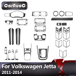 Car Interior Decoration Protection Carbon Fiber Stickers For Volkswagen VW Jetta 2011 2012 2013 2014 Auto Styling Accessories