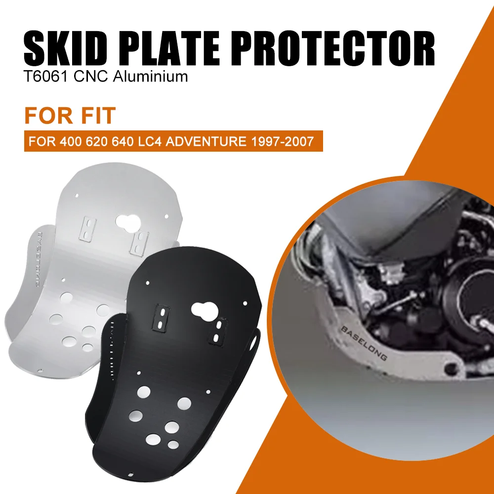 For 400 620 640 LC4 ADVENTURE 1998-1999-2000-2001-2002-2003-2004-2005-2006-2007 Engine Protection Cover Chassis Guard Skid Plate