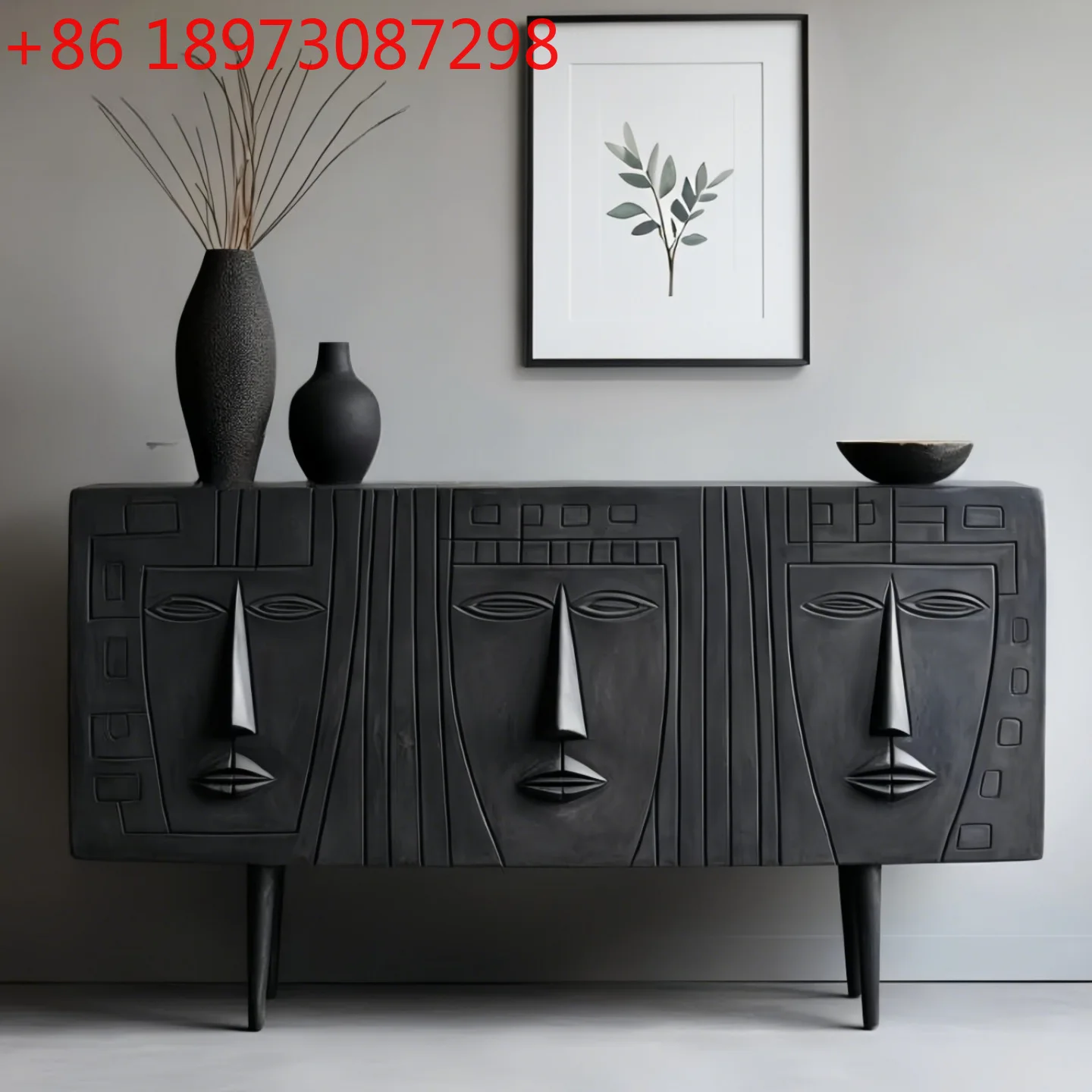 

Lacquered sideboard, artistic face entryway, decoration multifunctional locker
