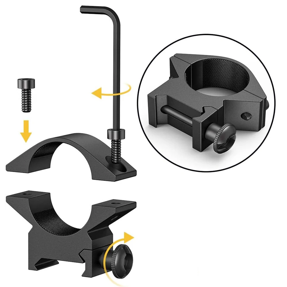 2 sztuki niskoprofilowe uchwyty lunety do średnicy 25.4mm lunety 20mm Picatinny Rail taktyczne mocowanie latarki