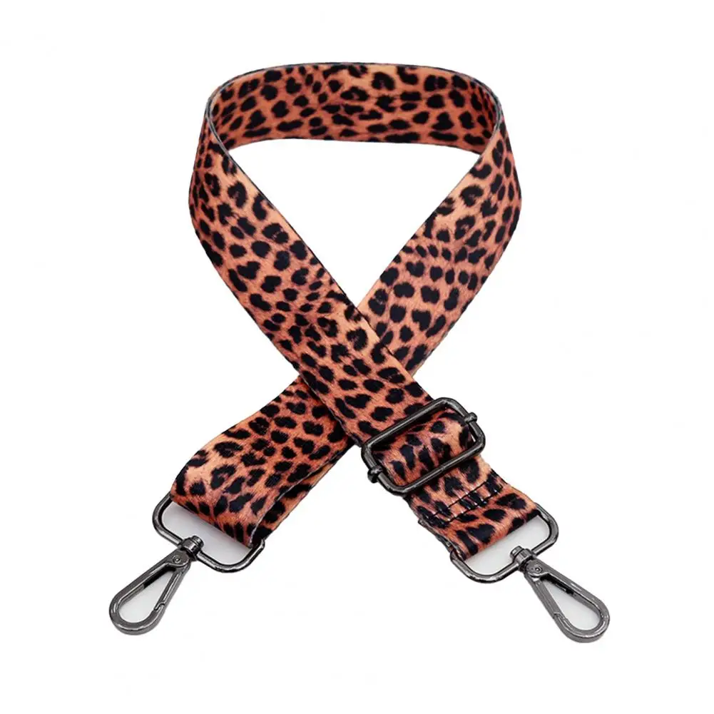 Bag Shoulder Strap Leopard Print Wide Adjustable Long Snap Hook Clip High Tensile Replacement Bag Accessories Women\'s Bag Belt