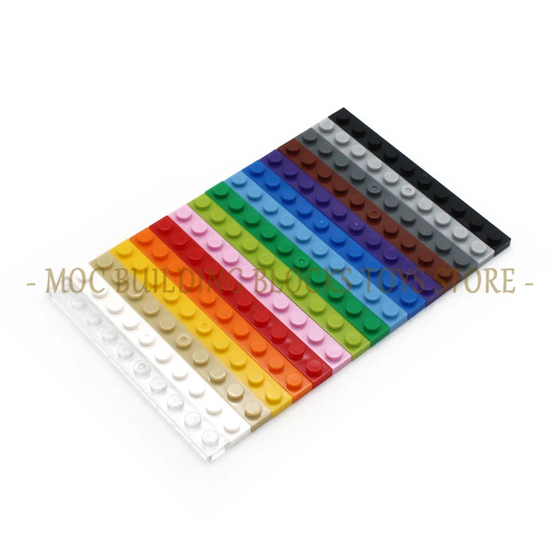 أجزاء لوحة MOC لبناء الطوب ، 1x10 ، تصنعها بنفسك ، التنوير ، التعليم الإبداعي ، متوافقة مع الملحقات ، اللعب