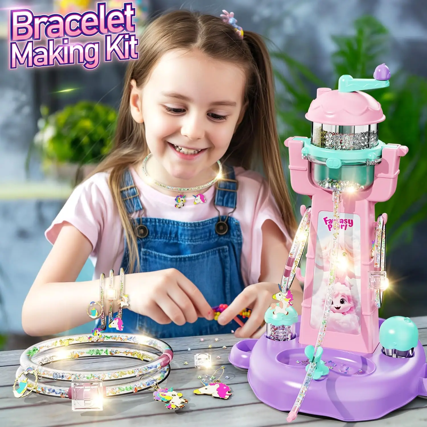 Kit per realizzare braccialetti con ciondoli, kit per realizzare braccialetti dell'amicizia, giocattoli per ragazze di età superiore ai 5 anni, regali regalo di compleanno per ragazze adolescenti, giocattoli per bambini