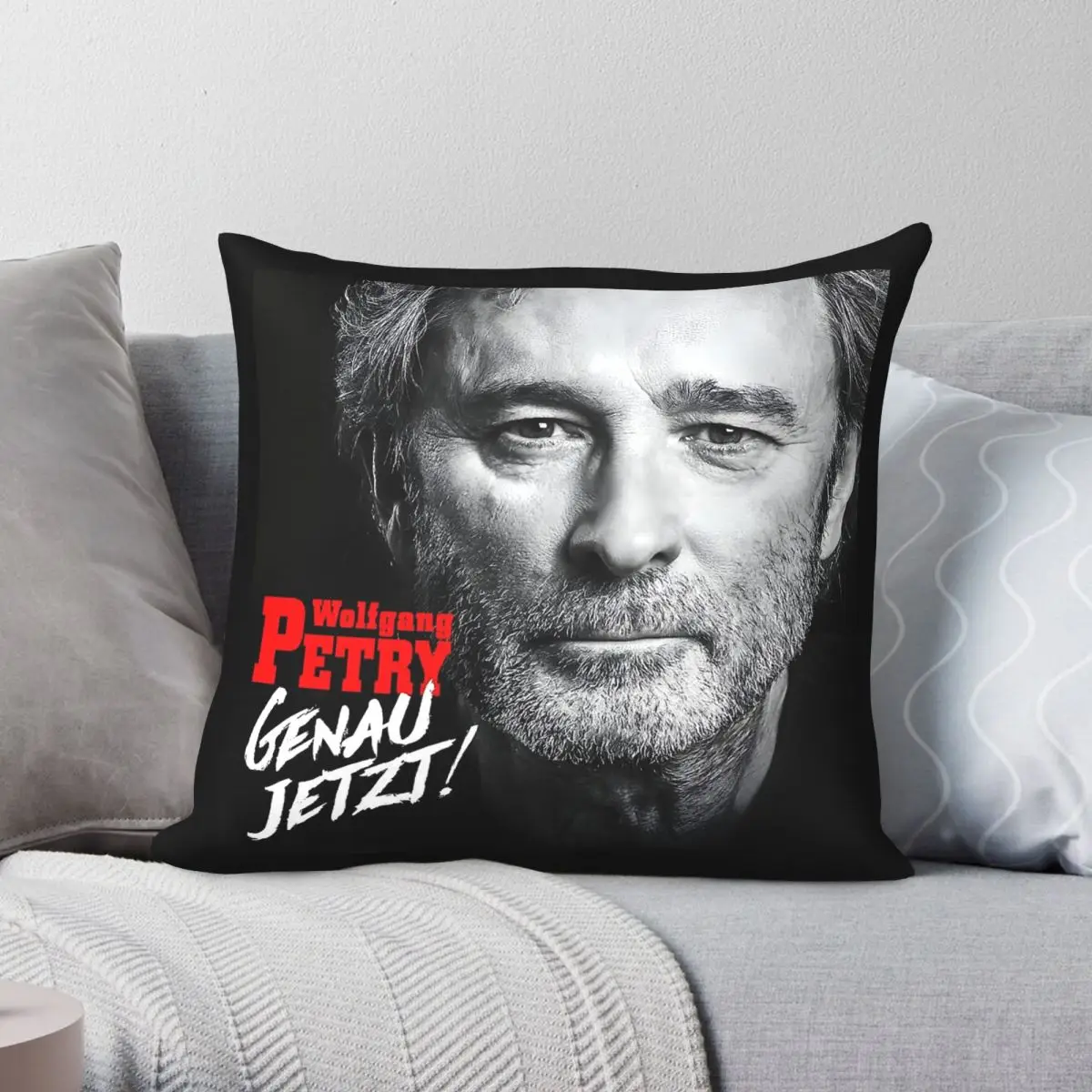 Wolfgang Petry Genau Jetzt Album Square Pillowcase Polyester Linen Velvet Printed Zip Decorative Room Cushion Cover
