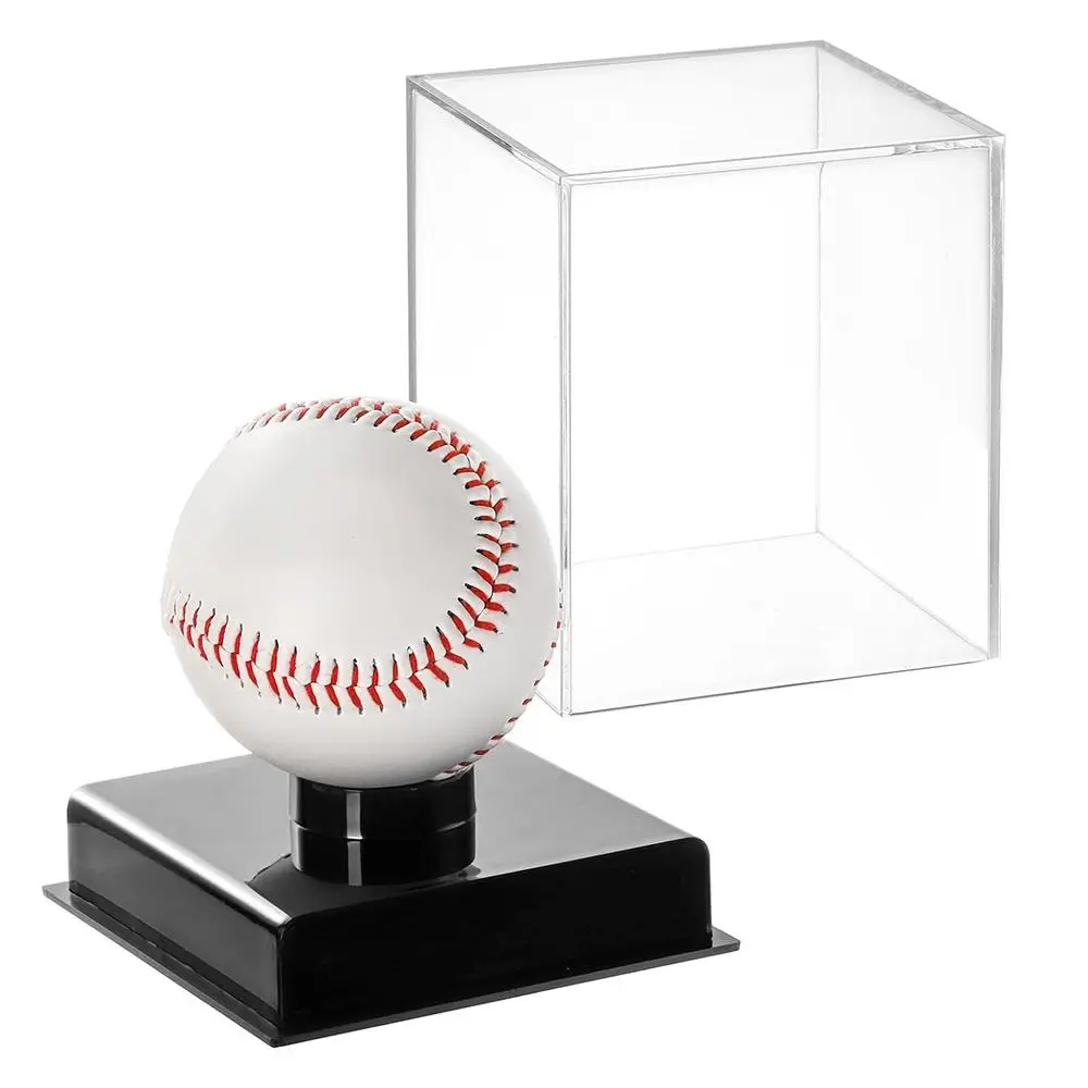 

Ball Protector Baseball Display Case Transparent Cube Showcase Memorabilia Display Case UV Protected Dust-Proof Baseball Holder