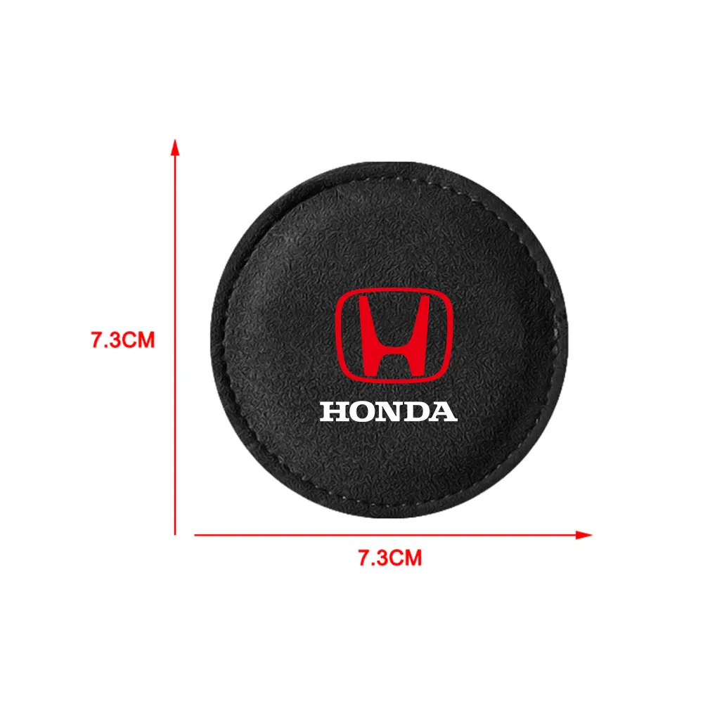 2Pcs Non-slip Car Water Cup Pad Fur Drink Coaster Holder For Honda Mugen Power Civic Accord Odyssey Jazz CRV Spirior Accessories view 6