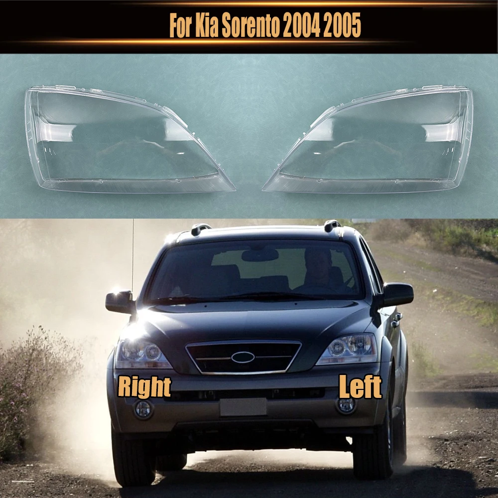 

For Kia Sorento 2004 2005 Headlight Cover Transparent Lampshade Lamp Shade Plexiglass Replace Original Lens