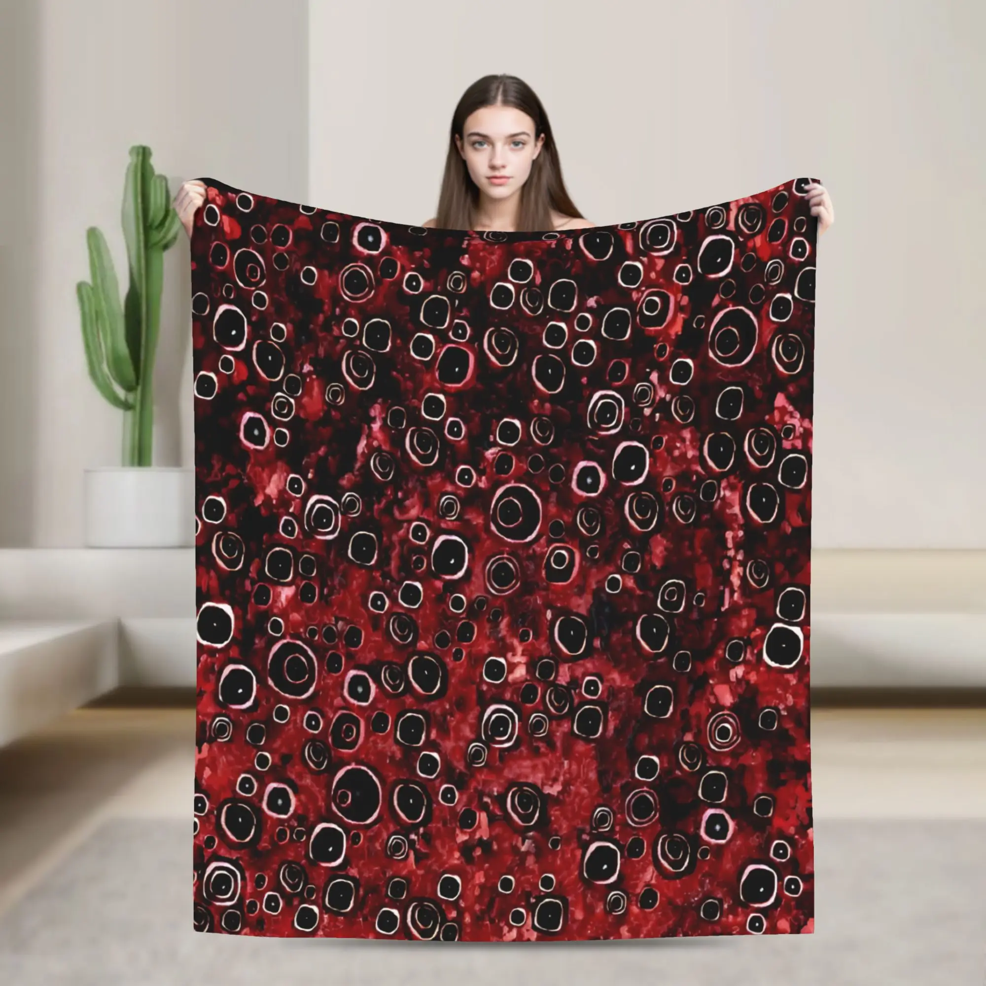 Bloody Eyeball Blanket Warm Cozy Fluffy  Throw Blankets for Couch 50x60 Inch Multi-size Bedspread