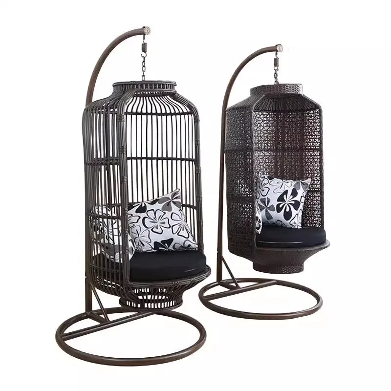 Hanging Basket Rattan Chair Cradle Chair Outdoor Hanging Birdcage Chair